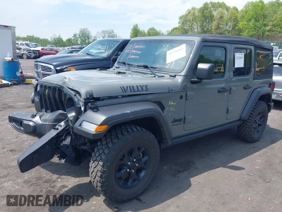 2021 Jeep Wrangler Unlimited Willys с VIN 1C4HJXDNXMW815548, выставлен на аукционе IAAI как лот 42226665 с пробегом 55 457 миль миль и . История ставок и продаж доступна на DreamBid. Изображение 17.