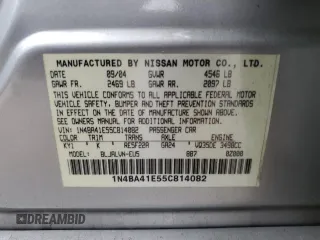 2005 Nissan Maxima 3.5 SL with VIN 1N4BA41E55C814082, listed as a Copart auction lot 72644684 with 103,472 mi miles and Salvage Title. Bid and sale history available at carsss.com. Image 15.