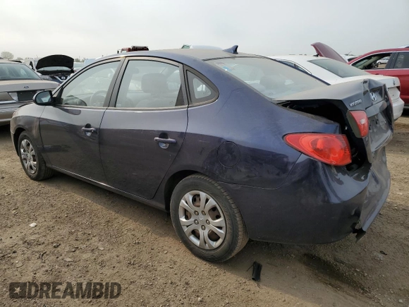 2009 Hyundai Elantra SE with VIN KMHDU46DX9U799312, listed as a Copart auction lot 59078665 with 96,630 mi miles and Salvage title. Bid and sale history available at DreamBid. Image 2.