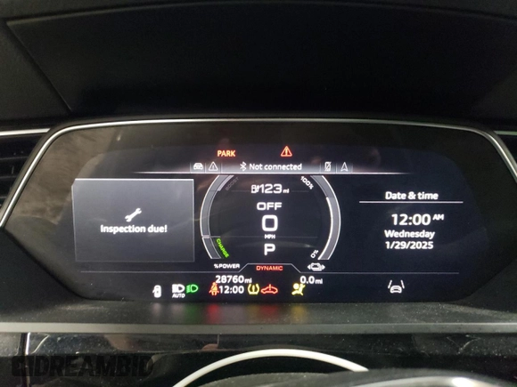 2022 Audi e-tron Sportback S line Premium Plus z VIN WA12AAGE4NB022165, wystawiony jako Copart lot #43021435 z przebiegiem 28 760 mil mil oraz Szkoda całkowita • Salvage title. Historia ofert i sprzedaży dostępna na DreamBid. Obrazek 9.