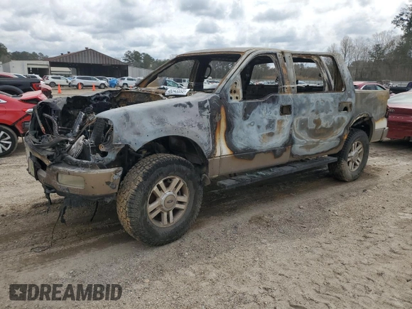 2005 Ford F-150 XLT with VIN 1FTPW14565KD60040, listed as a Copart auction lot 46543595 with 0 mi miles and Salvage Title. Bid and sale history available at carsss.com. Image 1.