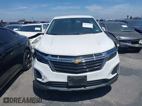 2022 Chevrolet Equinox LT with VIN 3GNAXKEV8NL106777, listed as a IAAI auction lot 42013199 with 52,863 mi miles. Bid and sale history available at carsss.com. Image 13.