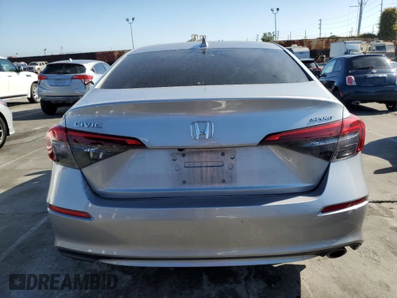 2022 Honda Civic Sedan Sport with VIN 2HGFE2F53NH554535, listed as a Copart auction lot 50252775 with 40,274 mi miles and Salvage Title. Bid and sale history available at carsss.com. Image 6.
