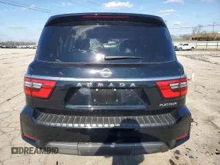 2024 Nissan Armada Platinum with VIN JN8AY2DB2R9853100, listed as a Copart auction lot 87037714 with 15,702 mi miles and Salvage Title. Bid and sale history available at carsss.com. Image 6.