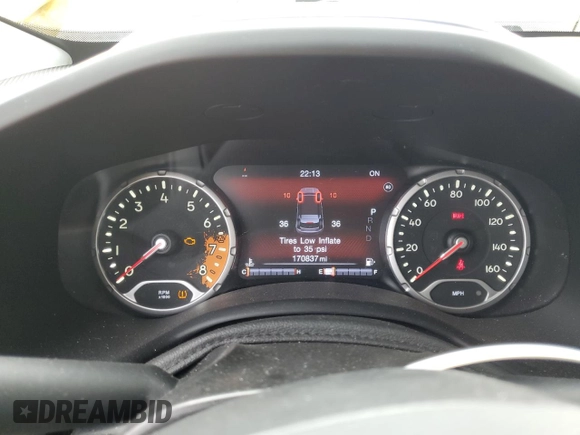 2017 Jeep Renegade Trailhawk with VIN ZACCJBCB8HPE96285, listed as a Copart auction lot 59557855 with 170,837 mi miles and Salvage title. Bid and sale history available at DreamBid. Image 9.