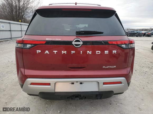 2024 Nissan Pathfinder Platinum with VIN 5N1DR3DG7RC316812, listed as a Copart auction lot 44542305 with 1,608 mi miles and Salvage Title. Bid and sale history available at carsss.com. Image 6.