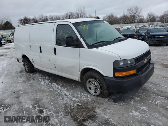 2019 Chevrolet Express Cargo Van with VIN 1GCWGAFGXK1313599, listed as a Copart auction lot 42170245 with 161,298 mi miles and Clean Title. Bid and sale history available at carsss.com. Image 4.