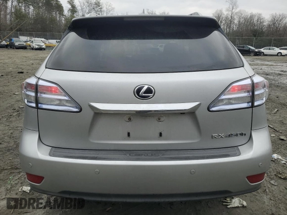 2011 Lexus RX 450h with VIN JTJBC1BA3B2417922, listed as a Copart auction lot 86585024 with 198,151 mi miles and Salvage title. Bid and sale history available at DreamBid. Image 6.
