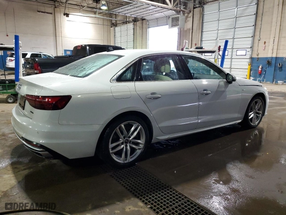 2022 Audi A4 Sedan S line Premium Plus with VIN WAUEAAF4XNA015607, listed as a Copart auction lot 86852144 with 30,602 mi miles and Salvage Title. Bid and sale history available at carsss.com. Image 3.