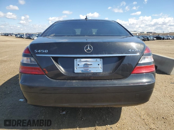 2009 Mercedes-Benz S with VIN WDDNF84XX9A277889, listed as a Copart auction lot 54190355 with 205,362 mi miles and Clean Title. Bid and sale history available at DreamBid. Image 6.