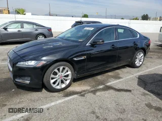 2018 Jaguar XF 25t Premium with VIN SAJBD4FX0JCY58059, listed as a Copart auction lot 48773345 with 89,765 mi miles and Salvage Title. Bid and sale history available at DreamBid. Image 1.