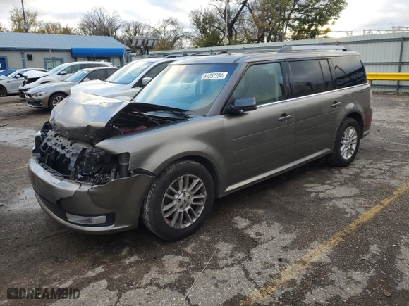 2013 Ford Flex SEL with VIN 2FMHK6C81DBD23085, listed as a Copart auction lot 81257784 with 145,663 mi miles and Salvage Title. Bid and sale history available at carsss.com. Image 1.