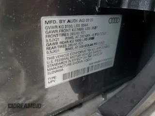2023 Audi SQ7 Prestige z VIN WA1VWBF71PD016242, wystawiony jako Copart lot #45599284 z przebiegiem 3569 mil mil oraz . Historia ofert i sprzedaży dostępna na DreamBid. Obrazek 13.