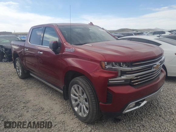 2021 Chevrolet Silverado 1500 High Country with VIN 3GCUYHET2MG141357, listed as a Copart auction lot 52708715 with 55,021 mi miles and Clean Title. Bid and sale history available at carsss.com. Image 4.