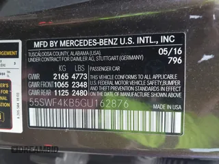 2016 Mercedes-Benz C 300 Luxury with VIN 55SWF4KB5GU162876, listed as a IAAI auction lot 42028472 with 65,901 mi miles and . Bid and sale history available at DreamBid. Image 8.