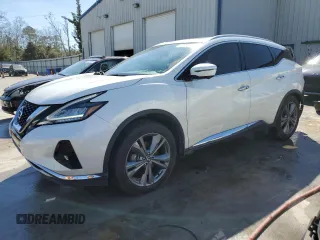 2020 Nissan Murano Platinum z VIN 5N1AZ2DJ8LN115621, wystawiony jako Copart lot #47025405 z przebiegiem 69 557 mil mil oraz Szkoda całkowita • Salvage title. Historia ofert i sprzedaży dostępna na DreamBid. Obrazek 1.