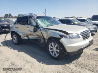 2006 Infiniti FX35 with VIN JNRAS08W76X202356, listed as a Copart auction lot 70258374 with 108,839 mi miles and Salvage Title. Bid and sale history available at carsss.com. Image 4.
