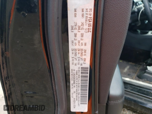 2017 Dodge Durango GT with VIN 1C4RDHDG6HC904866, listed as a Copart auction lot 58278415 with 172,586 mi miles and Salvage title. Bid and sale history available at DreamBid. Image 12.
