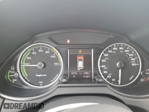 2015 Audi Q5 Hybrid Prestige with VIN WA1C8AFP8FA047645, listed as a Copart auction lot 84604594 with 92,723 mi miles and Salvage title. Bid and sale history available at DreamBid. Image 9.