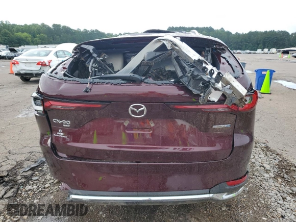 2024 Mazda CX-90 Premium with VIN JM3KKDHAXR1107854, listed as a Copart auction lot 60714955 with 7,802 mi miles and Salvage title. Bid and sale history available at DreamBid. Image 6.