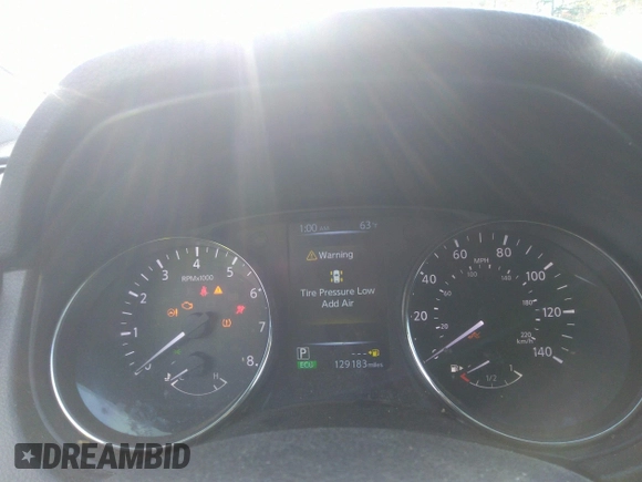 2017 Nissan Rogue SV with VIN KNMAT2MV7HP606962, listed as a IAAI auction lot 40924941 with 129,183 mi miles. Bid and sale history available at carsss.com. Image 15.