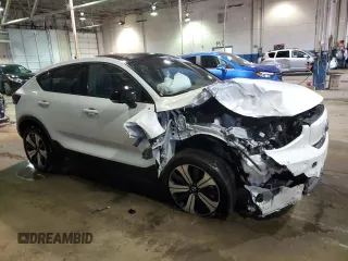 2023 Volvo C40 Recharge Pure Electric Plus with VIN YV4ED3GLXP2065848, listed as a Copart auction lot 49065114 with 9,557 mi miles. Bid and sale history available at carsss.com. Image 4.