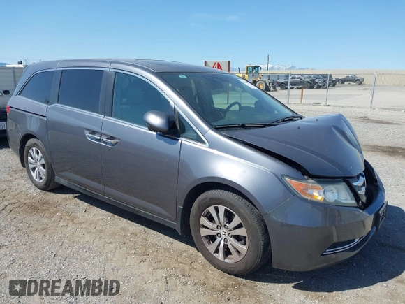 2014 Honda Odyssey EX-L with VIN 5FNRL5H67EB096027, listed as a IAAI auction lot 41950398 with 147,158 mi miles and . Bid and sale history available at DreamBid. Image 1.