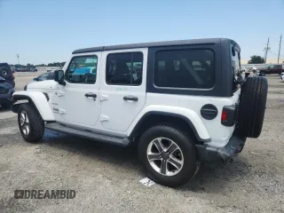 2020 Jeep Wrangler Unlimited Sahara with VIN 1C4HJXEN7LW165137, listed as a Copart auction lot 64458345 with 82,553 mi miles and Salvage title. Bid and sale history available at DreamBid. Image 2.