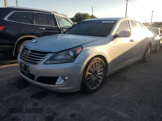 2015 Hyundai Equus Ultimate z VIN KMHGH4JH1FU097774, wystawiony jako Copart lot #75413664 z przebiegiem 69 282 mil mil oraz Szkody całkowita. Historia ofert i sprzedaży dostępna na DreamBid. Obrazek 1.