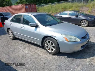 2003 Honda Accord EX z VIN 1HGCM665X3A020103, wystawiony jako IAAI lot #42402959 z przebiegiem 184 751 mil mil oraz . Historia ofert i sprzedaży dostępna na DreamBid. Obrazek 1.