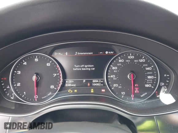 2013 Audi A6 3.0T Prestige with VIN WAUJGAFC8DN015066, listed as a IAAI auction lot 40978422 with 164,992 mi miles. Bid and sale history available at carsss.com. Image 7.