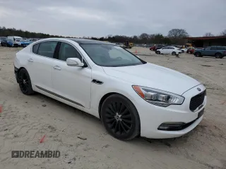 2015 Kia K900 Luxury with VIN KNALW4D44F6022215, listed as a Copart auction lot 47285215 with 94,702 mi miles and Salvage Title. Bid and sale history available at carsss.com. Image 4.