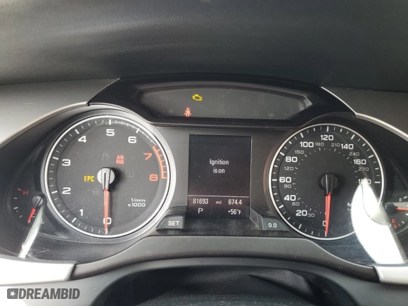 2010 Audi A4 2.0T Premium Plus with VIN WAUFFAFL5AN051107, listed as a Copart auction lot 49011255 with 81,693 mi miles and Salvage Title. Bid and sale history available at carsss.com. Image 9.
