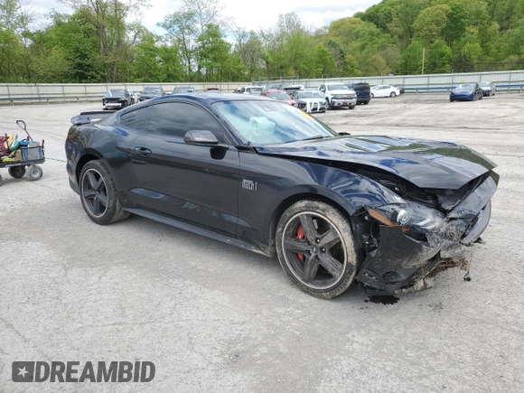 2021 Ford Mustang Mach 1 with VIN 1FA6P8R06M5555038, listed as a Copart auction lot 56496525 with 16,174 mi miles and Salvage title. Bid and sale history available at DreamBid. Image 4.