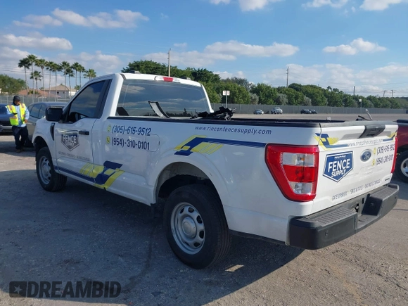 2023 Ford F-150 XL with VIN 1FTMF1CP7PKG21586, listed as a IAAI auction lot 41473326 with 19,008 mi miles and . Bid and sale history available at carsss.com. Image 3.