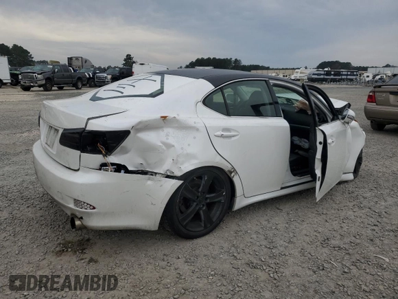 2013 Lexus IS with VIN JTHBE5C29D5031596, listed as a Copart auction lot 80973604 with 133,409 mi miles and Salvage Title. Bid and sale history available at carsss.com. Image 3.