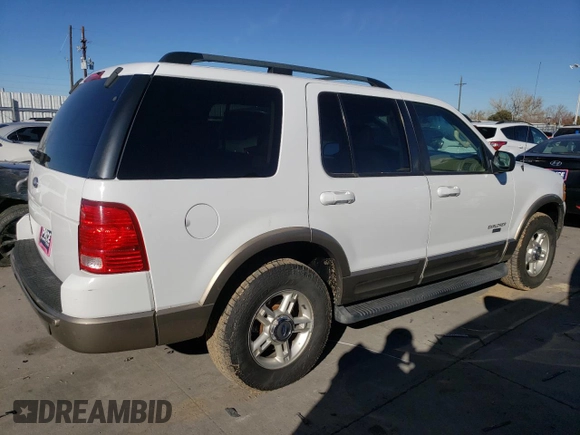 2002 Ford Explorer Eddie Bauer z VIN 1FMZU74E02ZA74457, wystawiony jako Copart lot #84026574 z przebiegiem 165 534 mil mil oraz Czysty tytuł • Clean title. Historia ofert i sprzedaży dostępna na DreamBid. Obrazek 3.
