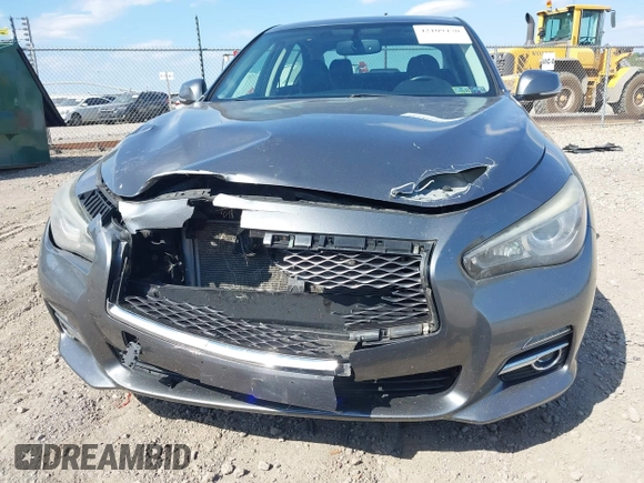 2014 Infiniti Q50 Premium with VIN JN1BV7AR4EM700333, listed as a IAAI auction lot 42109470 with 91,408 mi miles. Bid and sale history available at carsss.com. Image 6.