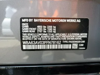 2023 BMW 4 Series 430i z VIN WBA63AV03PFN78162, wystawiony jako Copart lot #75037154 z przebiegiem Nie podano mil oraz Nie do naprawy • Non repairable. Historia ofert i sprzedaży dostępna na DreamBid. Obrazek 13.