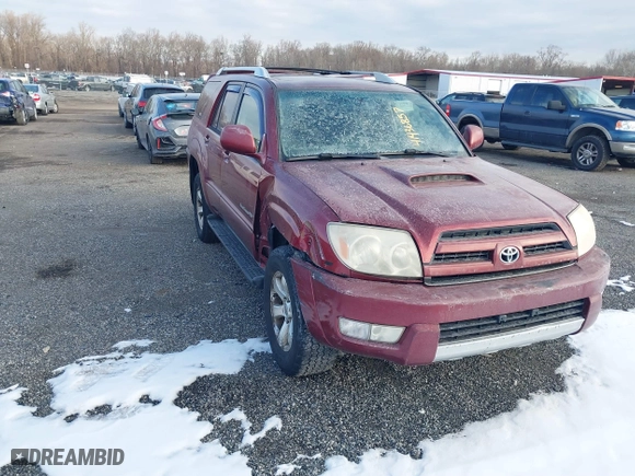 2005 Toyota 4Runner SR5 with VIN JTEBU14R458039545, listed as a IAAI auction lot 41436857 with 225,110 mi miles. Bid and sale history available at carsss.com. Image 1.