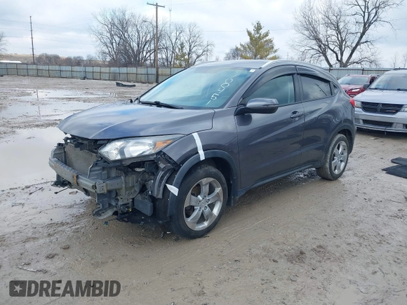 2016 Honda HR-V EX-L w/Navi with VIN 3CZRU6H71GM700451, listed as a IAAI auction lot 41675235 with 199,313 mi miles. Bid and sale history available at carsss.com. Image 18.
