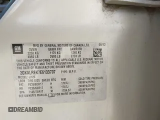 2014 GMC Terrain SLE with VIN 2GKALREK7E6133707, listed as a IAAI auction lot 42560401 with 280,506 mi miles and . Bid and sale history available at DreamBid. Image 9.