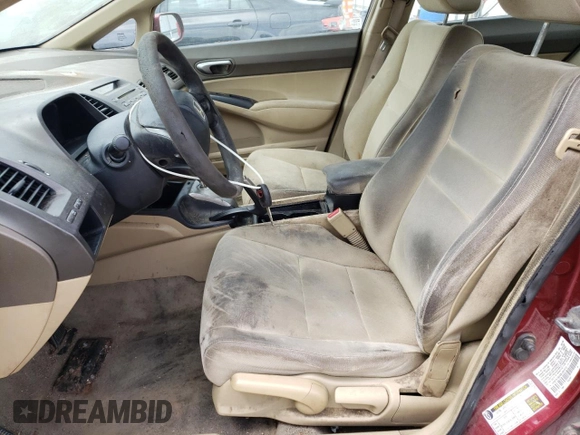 2008 Honda Civic LX with VIN 1HGFA165X8L091015, listed as a Copart auction lot 54551435 with 284,294 mi miles and Clean Title. Bid and sale history available at DreamBid. Image 7.