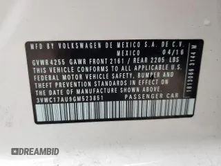 2016 Volkswagen Golf SportWagen TSI S with VIN 3VWC17AU9GM523851, listed as a Copart auction lot 45920874 with 94,924 mi miles. Bid and sale history available at carsss.com. Image 13.