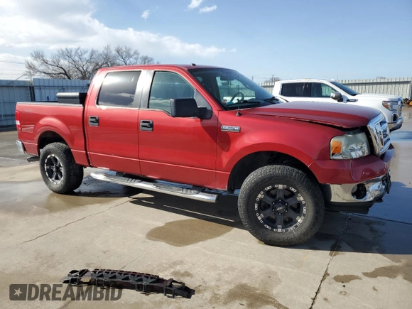 2008 Ford F-150 XL with VIN 1FTRW14W18FB22353, listed as a Copart auction lot 46823895 with 215,762 mi miles and Salvage Title. Bid and sale history available at carsss.com. Image 4.