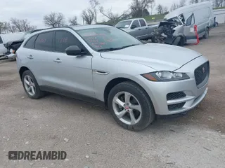 2018 Jaguar F-PACE 30t Premium with VIN SADCJ2GX0JA285310, listed as a IAAI auction lot 42011218 with 34,811 mi miles. Bid and sale history available at carsss.com. Image 1.