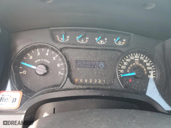 2014 Ford F-150 XL with VIN 1FTMF1CM7EKF39988, listed as a Copart auction lot 51571215 with 129,199 mi miles and Salvage Title. Bid and sale history available at carsss.com. Image 9.