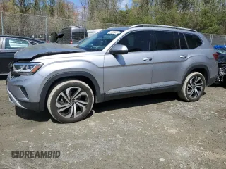 2021 Volkswagen Atlas SEL Premium z VIN 1V2TR2CA9MC506898, wystawiony jako Copart lot #51923865 z przebiegiem 53 980 mil mil oraz Szkoda całkowita • Salvage title. Historia ofert i sprzedaży dostępna na DreamBid. Obrazek 1.