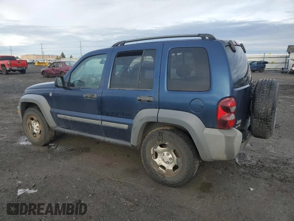 2005 Jeep Liberty Sport with VIN 1J4GL48K25W500470, listed as a Copart auction lot 85486204 with 0 mi miles and Salvage Title. Bid and sale history available at carsss.com. Image 2.