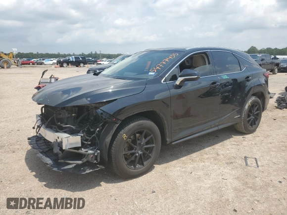 2018 Lexus RX 450h with VIN 2T2BGMCA5JC023549, listed as a Copart auction lot 54777435 with 90,014 mi miles and Salvage title. Bid and sale history available at DreamBid. Image 1.